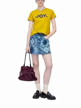 Marc Jacobs Joy. Graphic Tee Size Large Yellow 100% Cotton NWT Chic